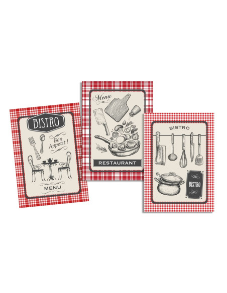 Torchons BISTRO lot de 3