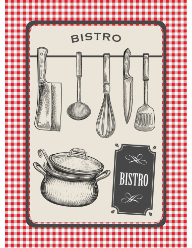 Torchons BISTRO lot de 3