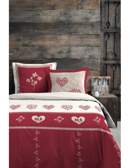 Housse de couette MODANE rouge 260 x 240 cm