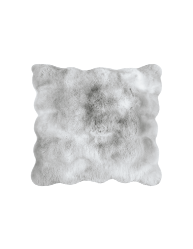 Coussin fausse fourrure NEBRASKA perle 45 x 45 cm