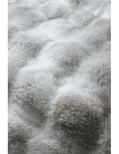 Coussin fausse fourrure NEBRASKA perle 45 x 45 cm