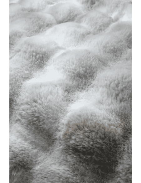 Coussin fausse fourrure NEBRASKA perle 45 x 45 cm