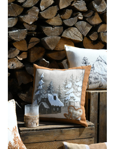 Coussin WILDFOREST naturel 45 x 45 cm
