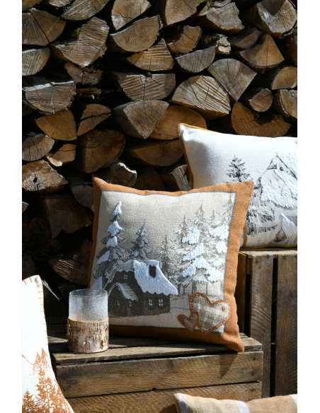 Coussin WILDFOREST naturel 45 x 45 cm
