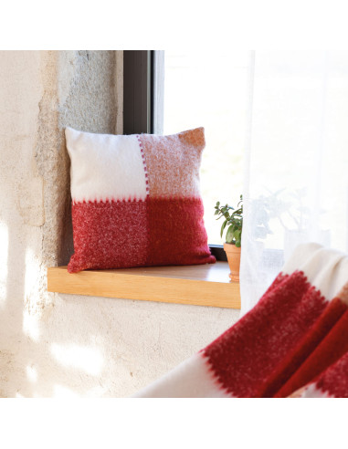 Housse de coussin BEIJA bordeaux 45x45 cm