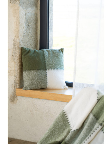 Housse de coussin BEIJA kaki 45 x 45 cm