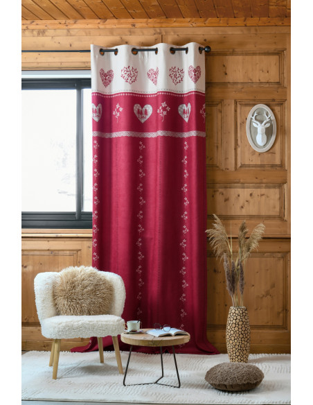 Rideau polaire MODANE rouge 140 x 260 cm