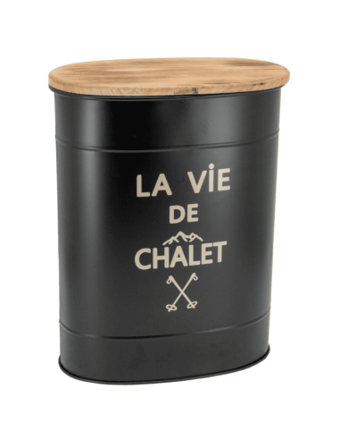 Seau à pellets la vie de chalet ovale