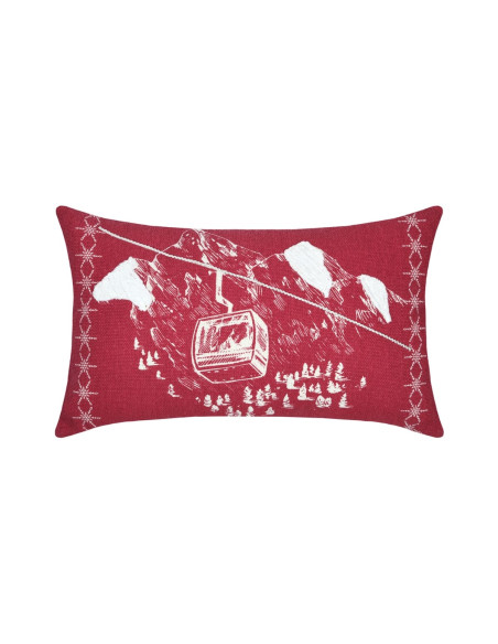 Coussin VILLARD rouge 30 x 50 cm