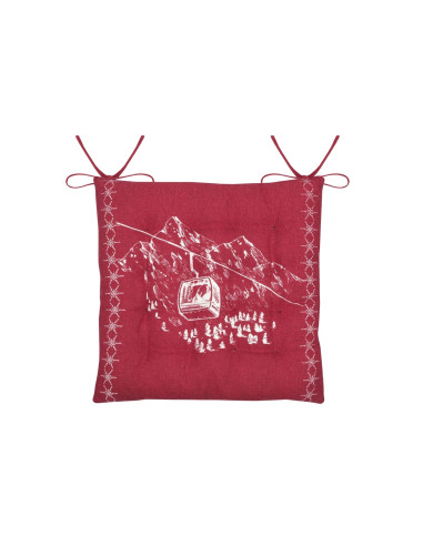 Galette de chaise VILLARD rouge