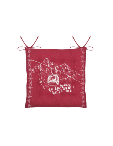 Galette de chaise VILLARD rouge