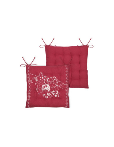 Galette de chaise VILLARD rouge