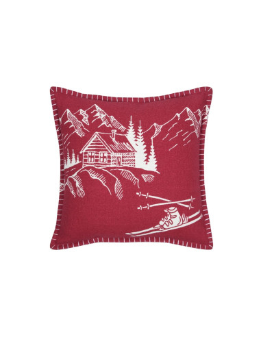 Coussin VILLARD rouge 45 x 45 cm