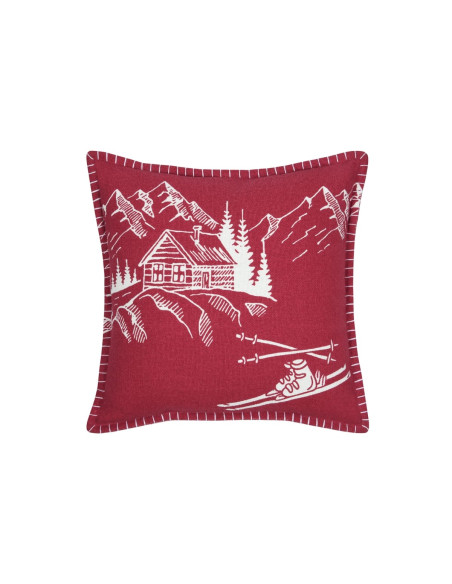 Coussin VILLARD rouge 45 x 45 cm