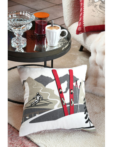 Coussin VILLARD gris 40 x 40 cm