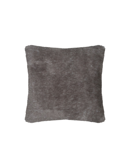 Coussin fausse fourrure HARLOW Taupe 45 x 45 cm