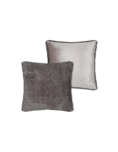 Coussin fausse fourrure HARLOW Taupe 45 x 45 cm