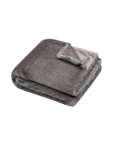 Plaid fausse fourrure HARLOW Taupe 130 x 150 cm