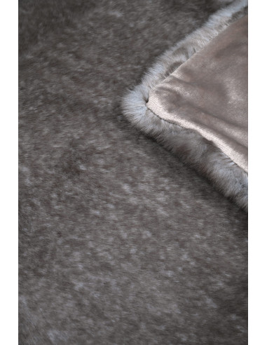 Plaid fausse fourrure HARLOW Taupe 130 x 150 cm