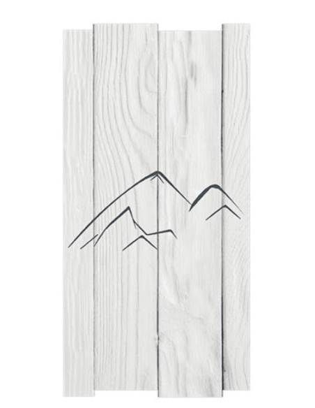 Tableau bois SERAC Blanc 40 x 20 cm