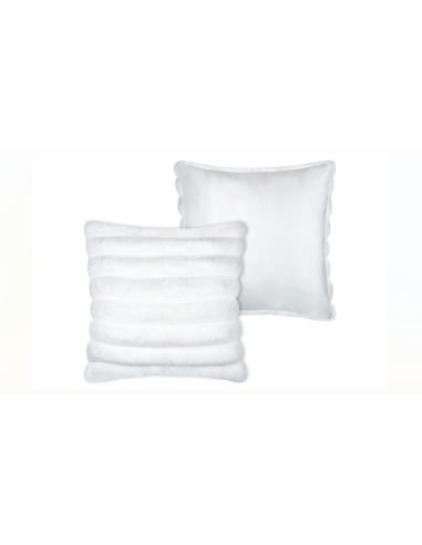 Coussin fausse fourrure POLARY blanc 45 x 45 cm