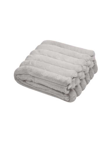 Plaid fausse fourrure POLARY écru 130 x 160 cm