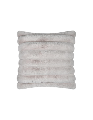 Coussin fausse fourrure POLARY écru 45 x 45 cm