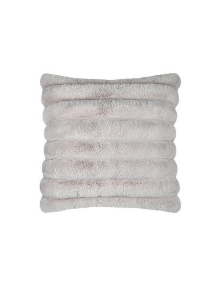 Coussin fausse fourrure POLARY écru 45 x 45 cm