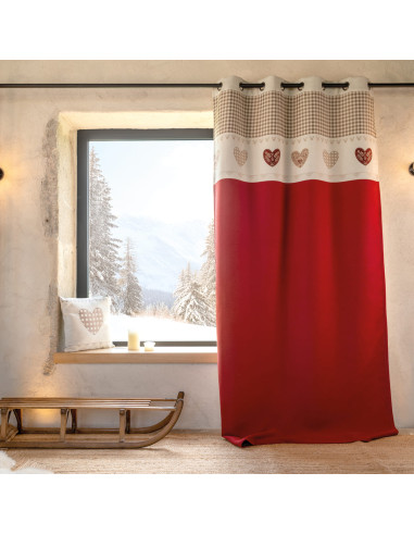 Rideau ECRIN rouge 140 x 260 cm