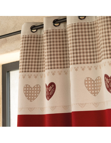 Rideau ECRIN rouge 140 x 260 cm