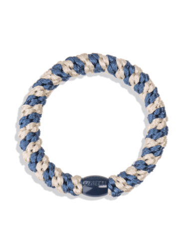 Bracelet chouchou KKNEKKI indigo et ivoire
