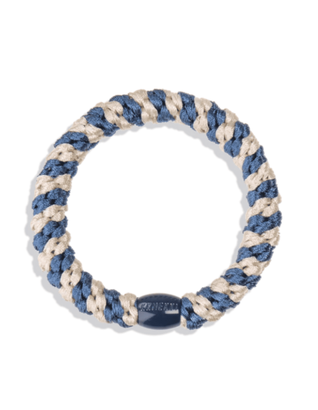 Bracelet chouchou KKNEKKI indigo et ivoire