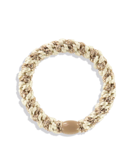 Bracelet chouchou KKNEKKI Ivoire et Beige