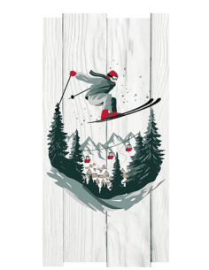 Tableau bois ALTITUDE 30 x 60 cm