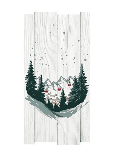 Tableau bois ALTITUDE 20 x 40 cm