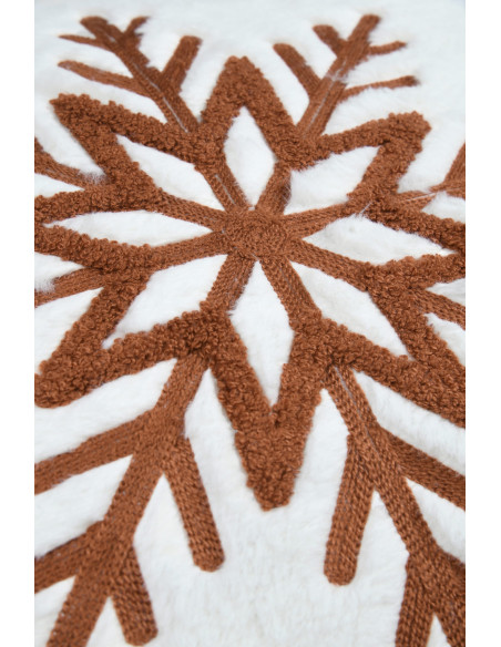 Coussin montagne flocon WILDFOREST Terre 45 x 45 cm