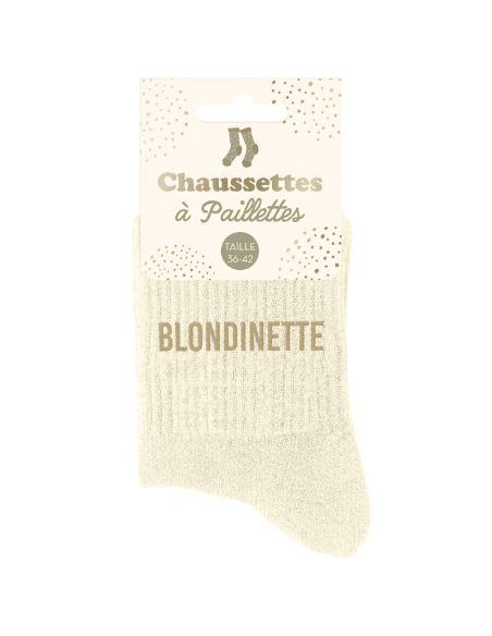 Chaussettes femme à paillettes BLONDINETTE