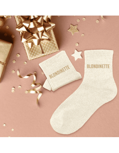 Chaussettes femme à paillettes BLONDINETTE