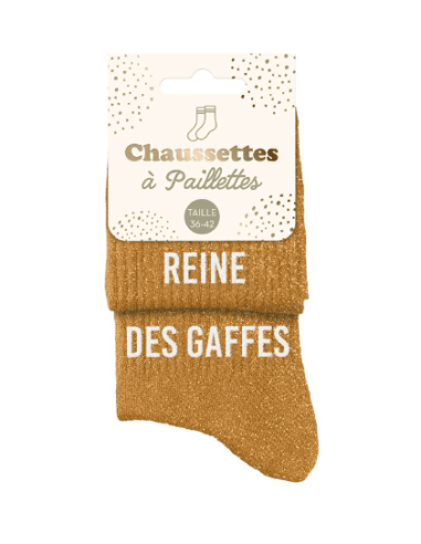 Chaussettes paillettes femme REINE DES GAFFES