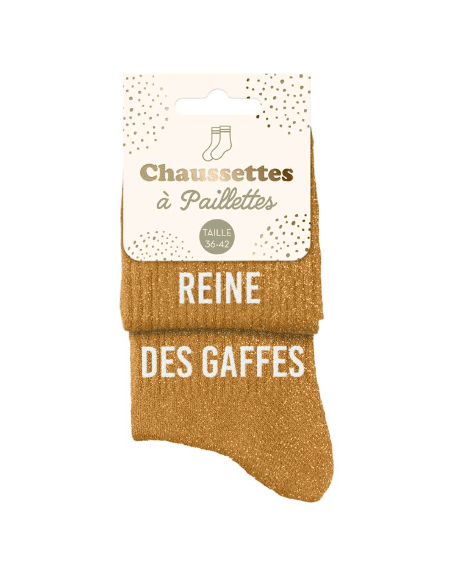 Chaussettes paillettes femme REINE DES GAFFES