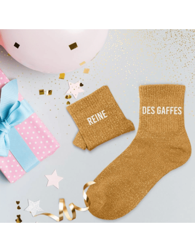 Chaussettes paillettes femme REINE DES GAFFES