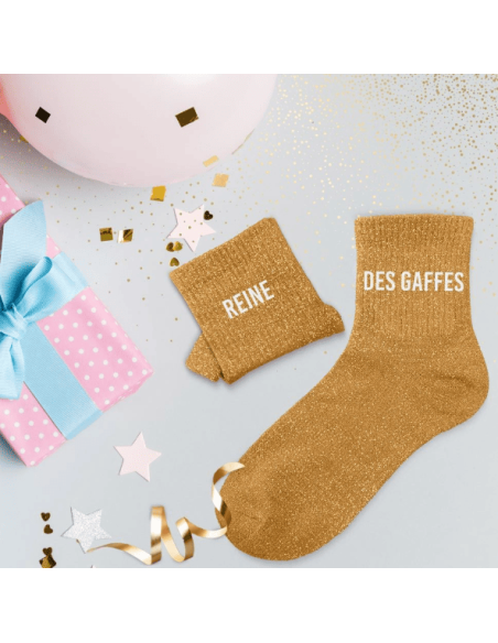 Chaussettes paillettes femme REINE DES GAFFES