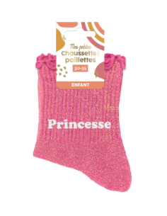Chaussettes paillette enfant PRINCESSE 6-10 ans