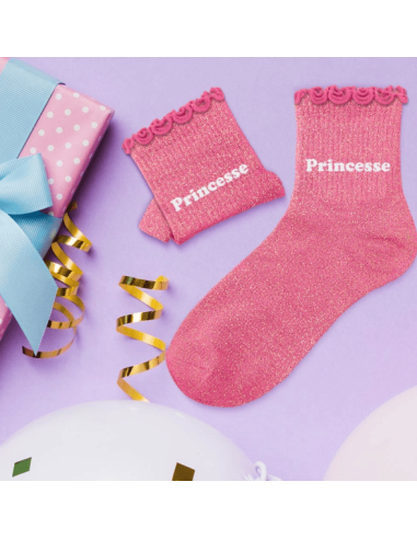 Chaussettes paillette enfant PRINCESSE 6-10 ans