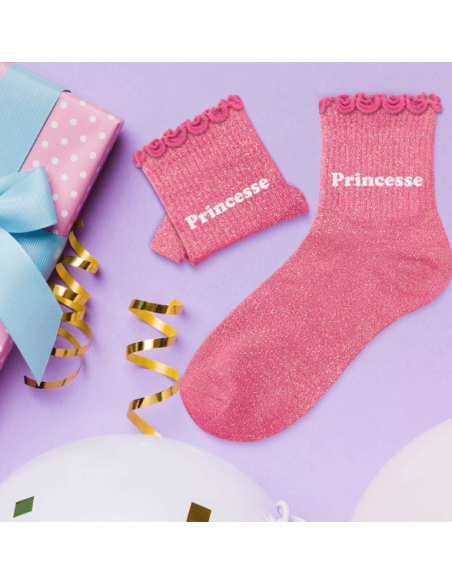 Chaussettes paillette enfant PRINCESSE 6-10 ans