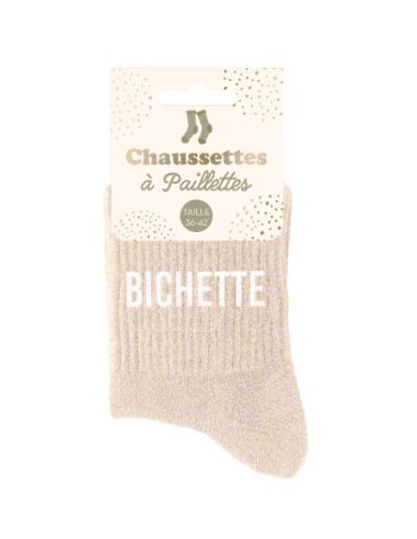 Chaussettes femme à paillettes BICHETTE