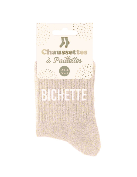 Chaussettes femme à paillettes BICHETTE