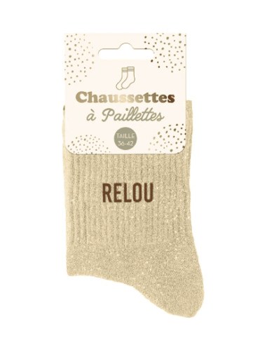 Chaussettes femme à paillette RELOU