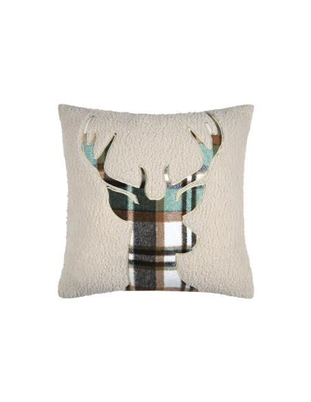 Coussin montagne WILDFOREST vert 45x45cm