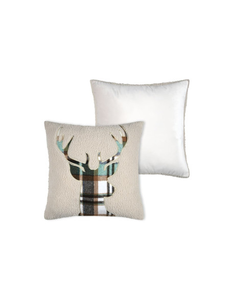 Coussin montagne WILDFOREST vert 45x45cm